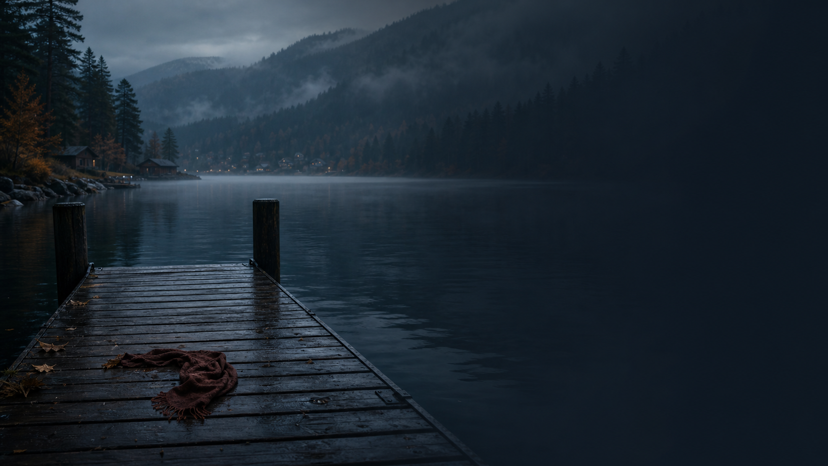 Silhouette on dock