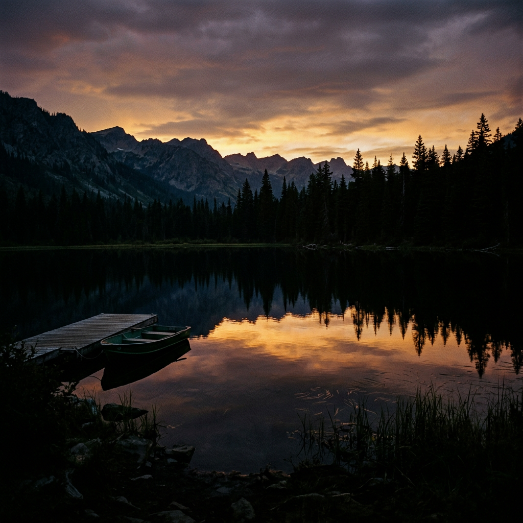 Lake at dusk