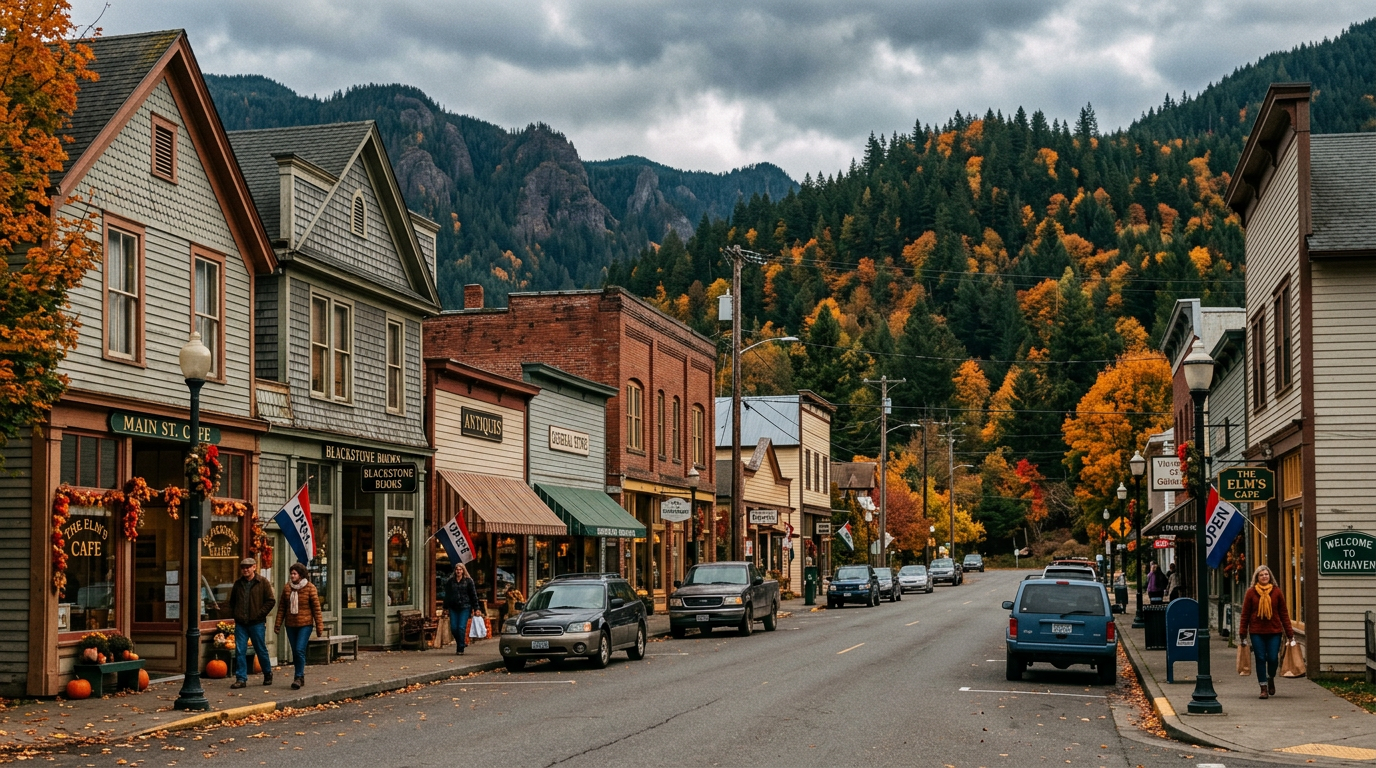 Main street of Redfir Hills